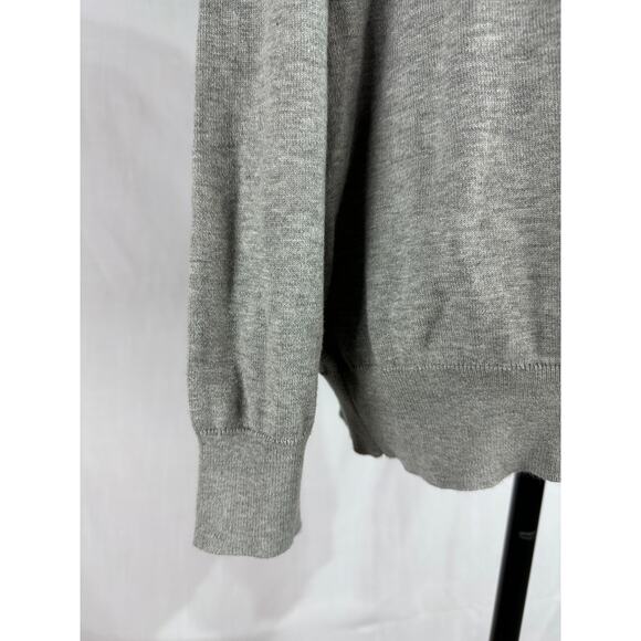 Brooks Brothers Mens Large Gray quarter zip sweater pullover supima cotton - Picture 4 of 14